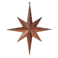 Vickerman 15.75" Copper Glitter Bethlehem Star Ornament
