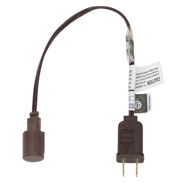 12" Brown Wire Coaxial Power Cord (6 pack)