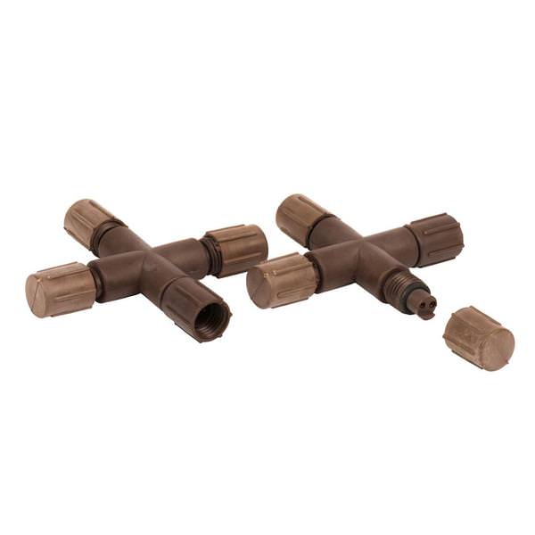 LED Set Brown Coaxial X Splitter (6 pack)