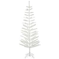 Vickerman 5' x 24" Silver Feather Tree 194 Warm White LED Lights