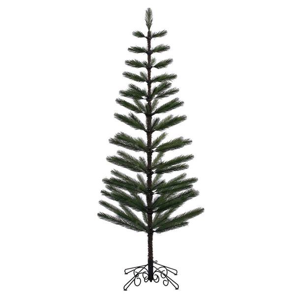 6' x 28" Green Feather Unlit Tree