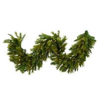 Vickerman 9' x 24" Artificial Kelli Mixed Pine Garland 250 Warm White LED Lights