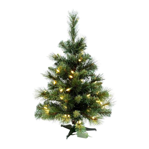 2' x 18" Artificial Mixed Brussels Pine 50 Clear Miniature Lights