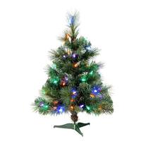 Vickerman 2' x 18" Artificial Mixed Brussels Pine 50 Multi-Color LED Lights