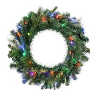 Vickerman 20" Artificial Mixed Brussels Pine 35 Multi-Color LED Lights