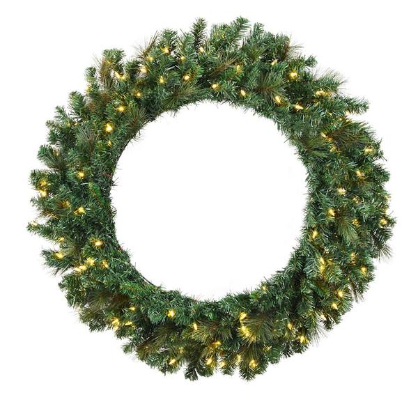30" Artificial Mixed Brussels Pine 70 Warm White LED Lights