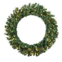 Vickerman 30" Artificial Mixed Brussels Battery Operated 50 Warm White LED Lights Wreath with Timer