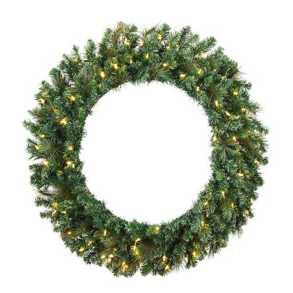 48" Artificial Mixed Brussels Pine 200 Clear Miniature Lights