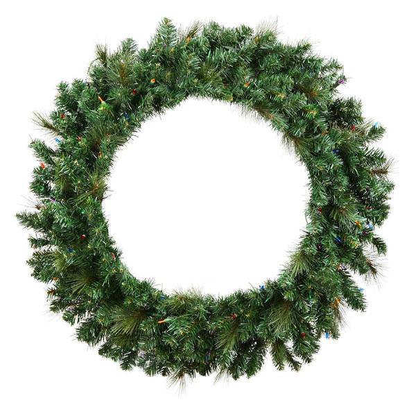 72" Artificial Mixed Brussels Pine Wreath