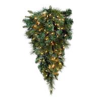 Vickerman 28" Artificial Mixed Brussels Pine Teardrop 35 Warm White LED Lights