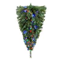 Vickerman 48" x 27" Artificial Mixed Brussels Pine Teardrop 100 Multi-Color LED Lights
