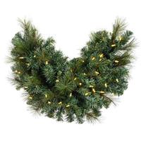 Vickerman 36" x 16" Artificial Mixed Brussels Mailbox Pine Swag 50 Warm White LED Lights