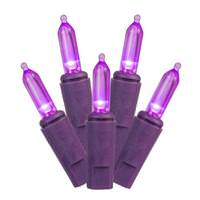 Vickerman 35 Light 26.25' Purple Wire Purple LED Miniature String with 9" Spacing