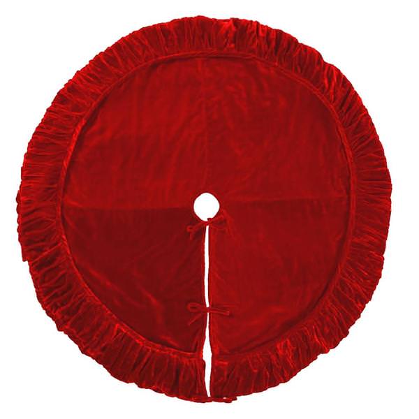 72" Plush Red Velvet Tree Skirt