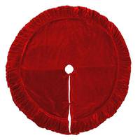 Vickerman 72" Plush Red Velvet Tree Skirt