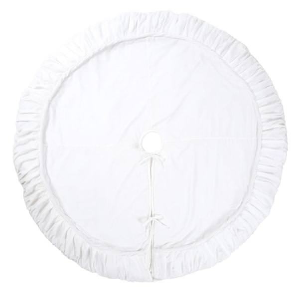 84" Plush White Velvet Tree Skirt