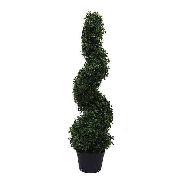 36" Artificial Boxwood Spiral Shape Topiary in Container