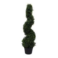 Vickerman 36" Artificial Boxwood Spiral Shape Topiary in Container