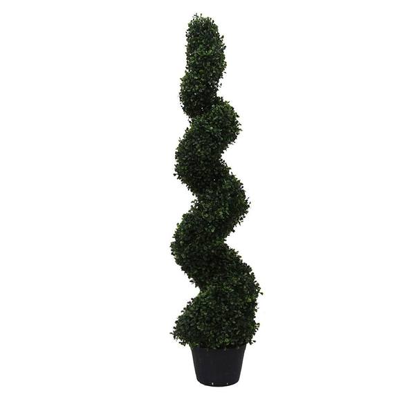 48" Artificial Boxwood Spiral Shape Topiary in Container