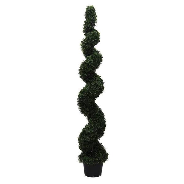 72" Artificial Boxwood Spiral Shape Topiary in Container