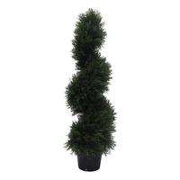 Vickerman 36" Artificial Cedar Spiral Shape Topiary in Container