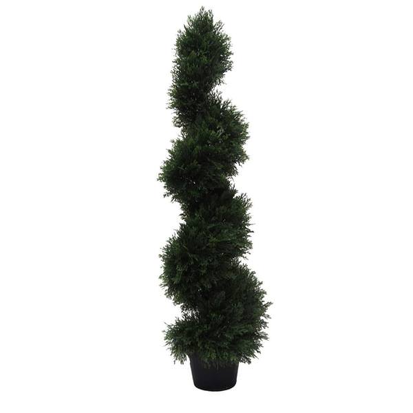 48" Artificial Cedar Spiral Shape Topiary in Container
