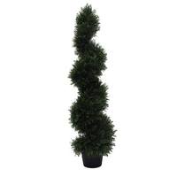 Vickerman 48" Artificial Cedar Spiral Shape Topiary in Container