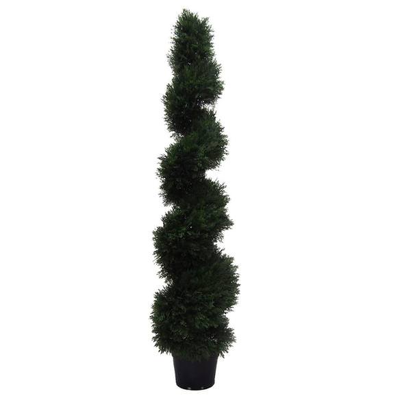 60" Artificial Cedar Spiral Shape Topiary in Container