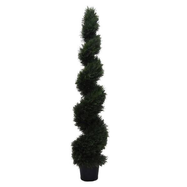 72" Artificial Cedar Spiral Shape Topiary in Container