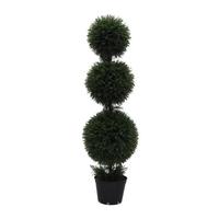 Vickerman 48" Artificial Cedar Triple Ball Topiary in Container
