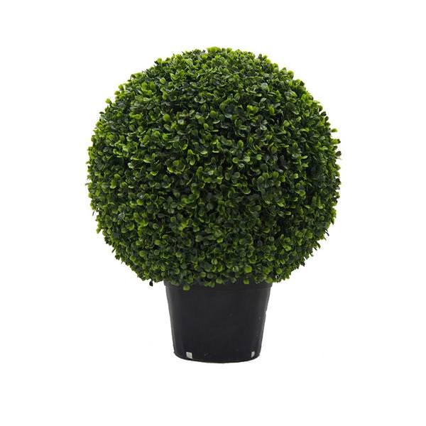 20" Artificial Boxwood Ball Topiary in Container