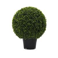 Vickerman 20" Artificial Boxwood Ball Topiary in Container