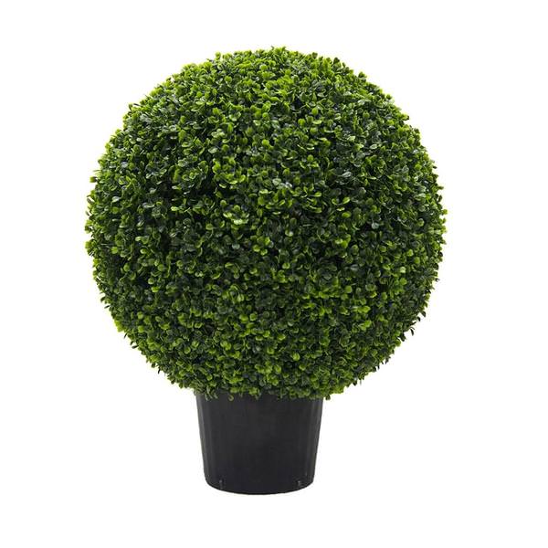 24" Artificial Boxwood Ball Topiary in Container