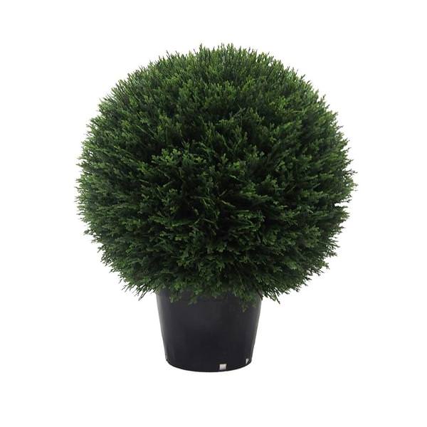 20" Artificial Cedar Ball Topiary in Container