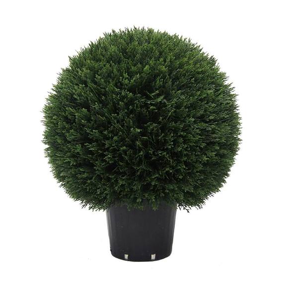 24" Artificial Cedar Ball Topiary in Container