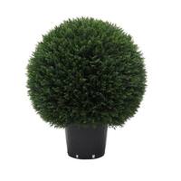 Vickerman 24" Artificial Cedar Ball Topiary in Container