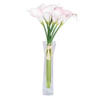 Vickerman 15" Artificial Pink Calla Lily Bunch in Acrylic Water