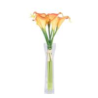 Vickerman 15" Artificial Orange Calla Lily Bunch in Acrylic Water