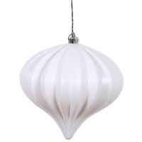 Vickerman 5.7" White Matte Onion Ornament (3 pack)