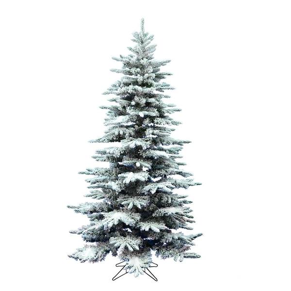 6' x 46" Flocked Rushden Fir Artificial Christmas Tree