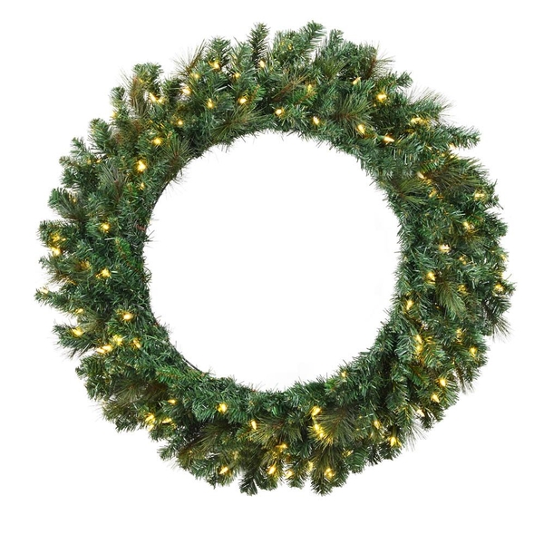 30" Artificial Mixed Brussels Pine 70 Warm White LED Mini Lights