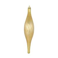 Vickerman 10" Mocha Glittered Spirial Ornament (4 pack)
