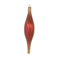 Vickerman 10" Burgundy Glittered Spiral Ornament (4 pack)
