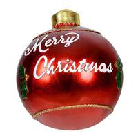 Vickerman 17" Red Merry Christmas Ball Ornament