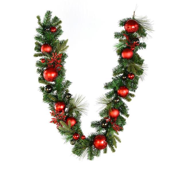 6' x 12" Artificial Mixed Green Garland