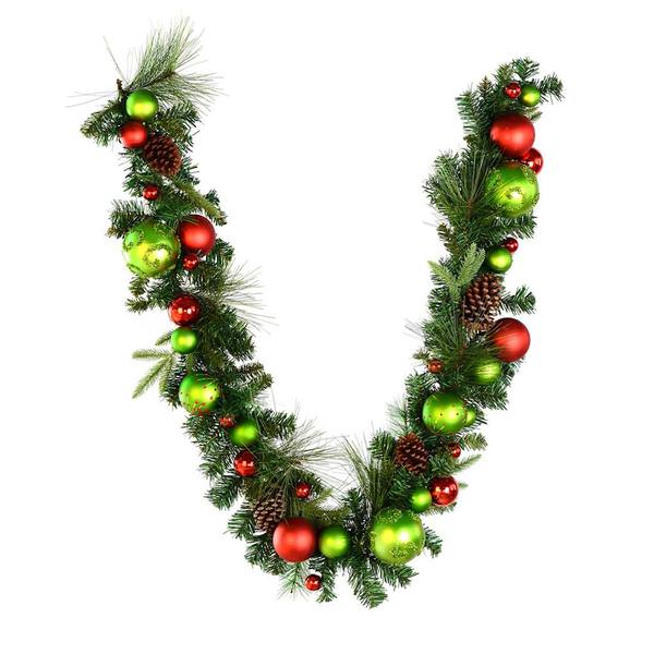 6' x 12" Artificial Mixed Green Garland