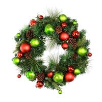 Vickerman 24" Mixed Green Decorated Wreath