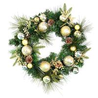Vickerman 24" Artificial Mixed Green Decorated Wreath