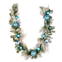Vickerman 6' x 12" Artificial Mixed Needle Flocked Garland