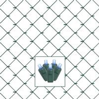 Vickerman 120 Light Green Wire Blue 6' x 4' Wide Angle Twinkle LED Net Light String